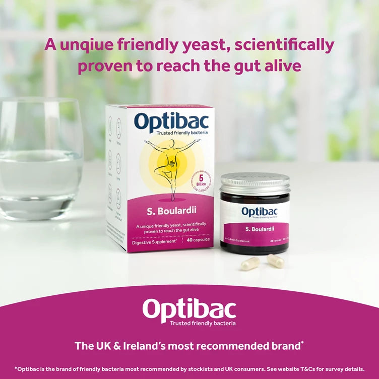 Optibac Saccharomyces Boulardii x80 Capsules
